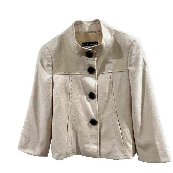 Gerry Weber wool/silk blend cropped pea coat - Picture 1 of 5
